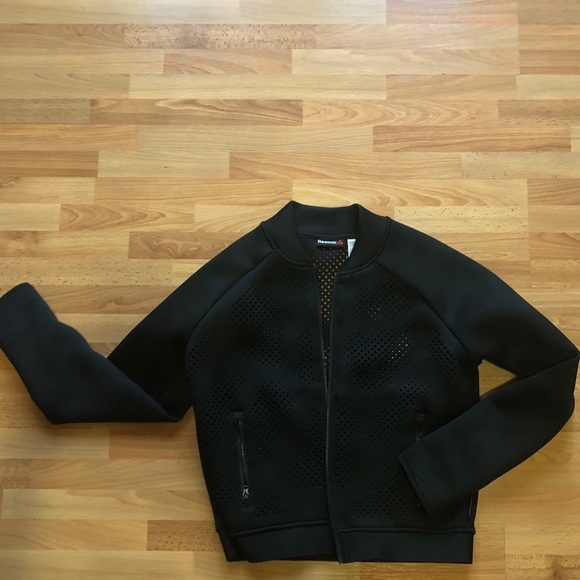 Rare Reebok Neoprene Perforated Bomber Jacket - Picture 3 of 6